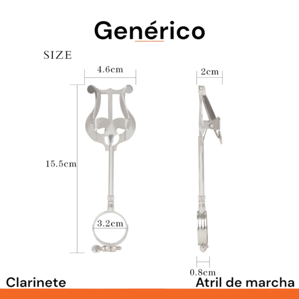 Atril de marcha genérico para clarinete - Imagen 2