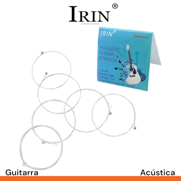 Juego de cuerdas Irin para guitarra acustica - Imagen 2