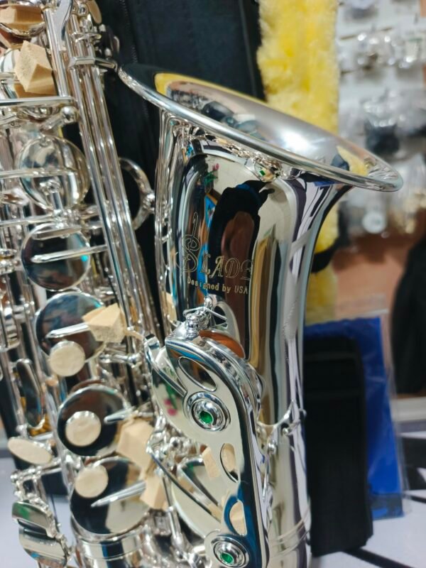 Saxofón alto Eb nuevo Slade designed USA plateado - Imagen 7
