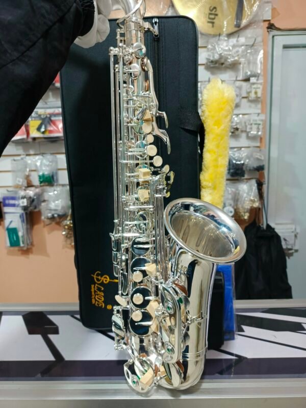 Saxofón alto Eb nuevo Slade designed USA plateado - Imagen 14