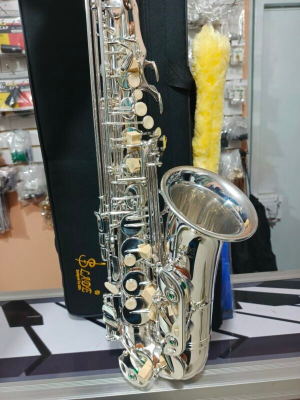 Saxofón alto Eb nuevo Slade designed USA plateado - Imagen 15
