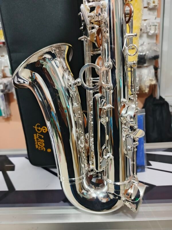 Saxofón alto Eb nuevo Slade designed USA plateado - Imagen 12