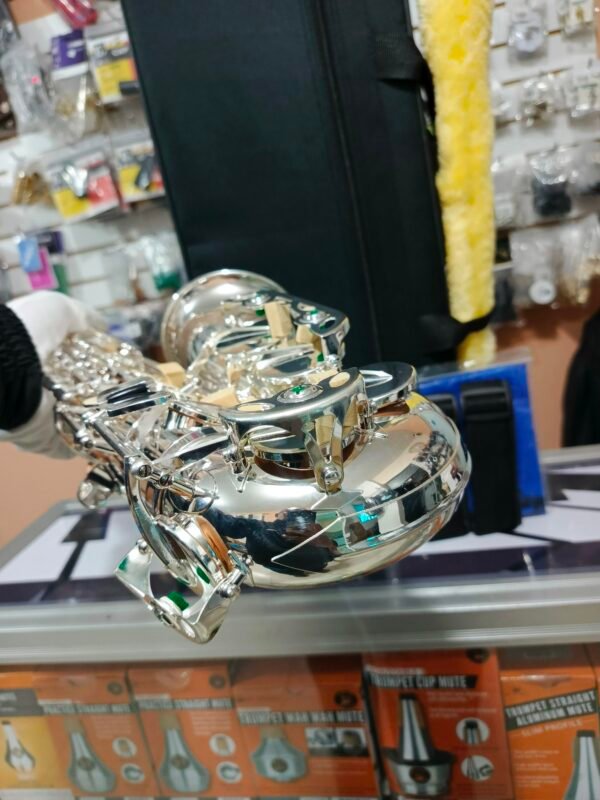 Saxofón alto Eb nuevo Slade designed USA plateado - Imagen 3