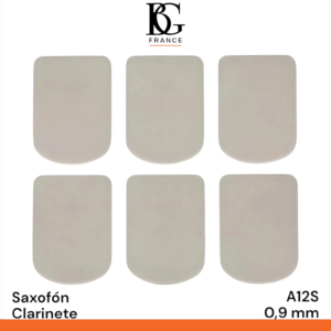 Plancha de 6 protectores de boquilla Bg A12S 0.9mm para clarinete saxofon