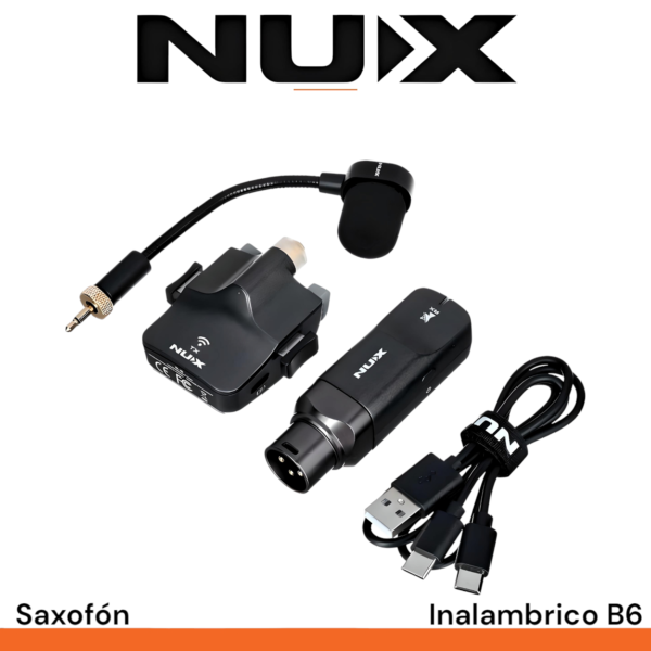 Microfono inalambrico Nux B6 con receptor para saxofon - Imagen 2