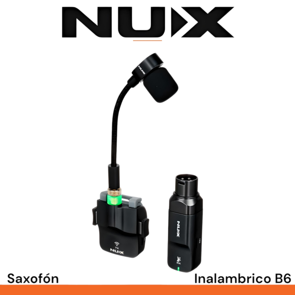 Microfono inalambrico Nux B6 con receptor para saxofon - Imagen 3