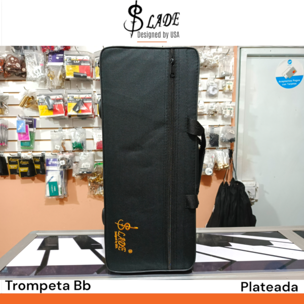 Trompeta Bb Slade designed U.S.A plateada con doble puente - Imagen 3