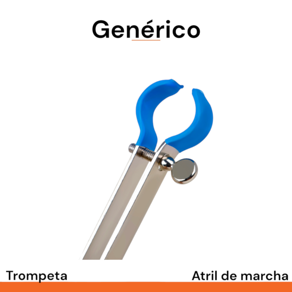 Atril de marcha con gancho plastico genérico para trompeta - Imagen 3