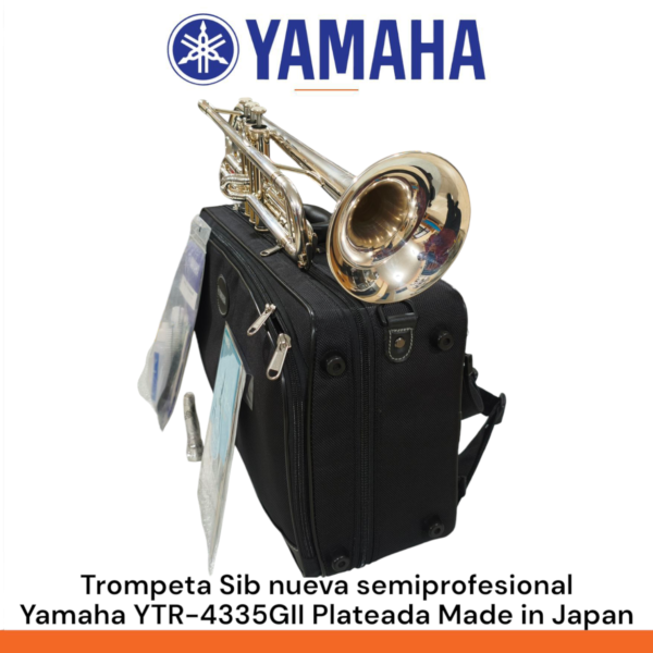 Trompeta Sib nueva semiprofesional Yamaha YTR-4335GII plateada Made in Japan - Imagen 7