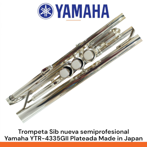Trompeta Sib nueva semiprofesional Yamaha YTR-4335GII plateada Made in Japan - Imagen 4