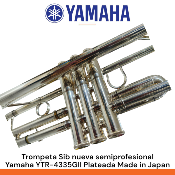 Trompeta Sib nueva semiprofesional Yamaha YTR-4335GII plateada Made in Japan - Imagen 12