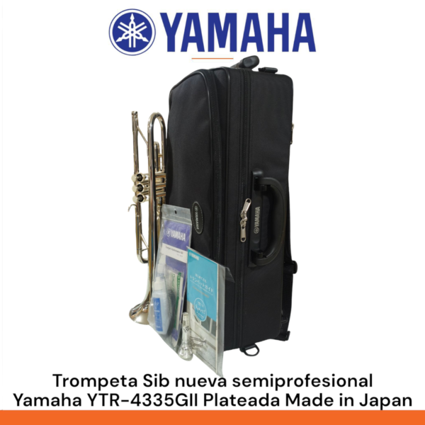 Trompeta Sib nueva semiprofesional Yamaha YTR-4335GII plateada Made in Japan - Imagen 3