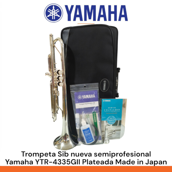 Trompeta Sib nueva semiprofesional Yamaha YTR-4335GII plateada Made in Japan - Imagen 6