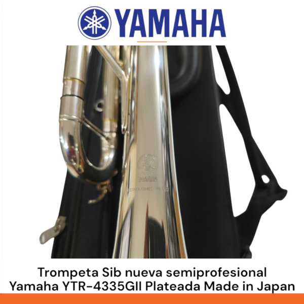 Trompeta Sib nueva semiprofesional Yamaha YTR-4335GII plateada Made in Japan - Imagen 8