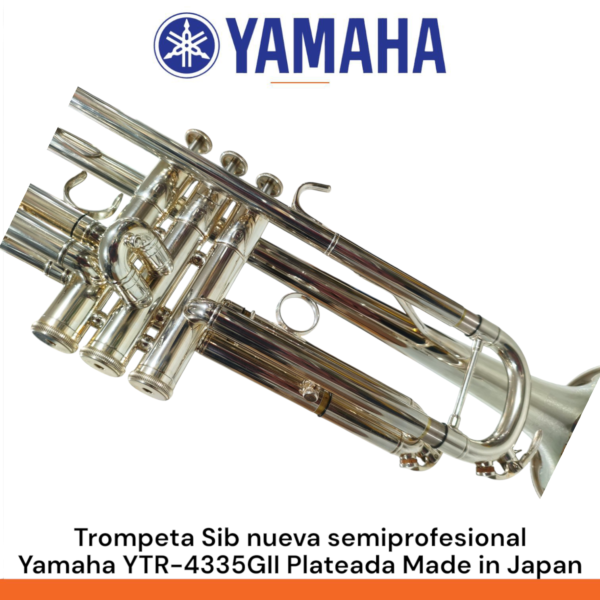 Trompeta Sib nueva semiprofesional Yamaha YTR-4335GII plateada Made in Japan - Imagen 9