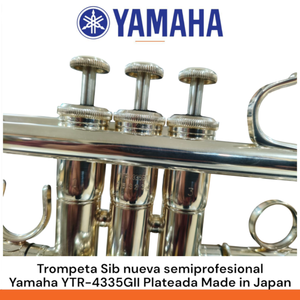 Trompeta Sib nueva semiprofesional Yamaha YTR-4335GII plateada Made in Japan - Imagen 13