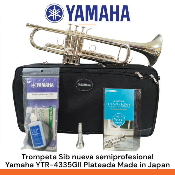 Trompeta Sib nueva semiprofesional Yamaha YTR-4335GII plateada Made in Japan