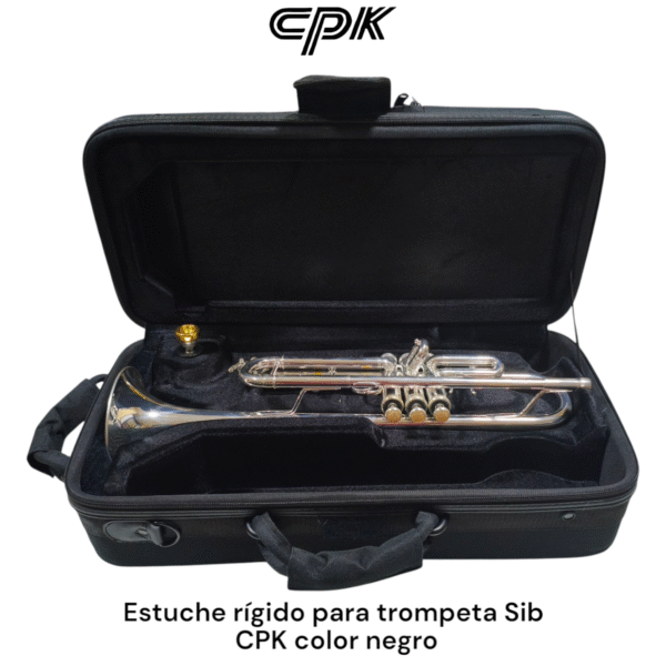 Estuche rígido para trompeta Sib CPK color negro - Imagen 3