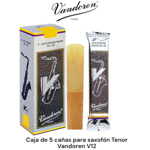 Caja de 5 cañas para saxofón tenor Vandoren V12