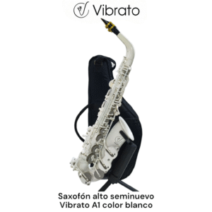 Saxofón alto seminuevo Vibrato A1 color blanco