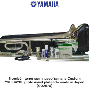 Trombón tenor seminuevo Yamaha YSL-8420S profesional plateado made in Japan
