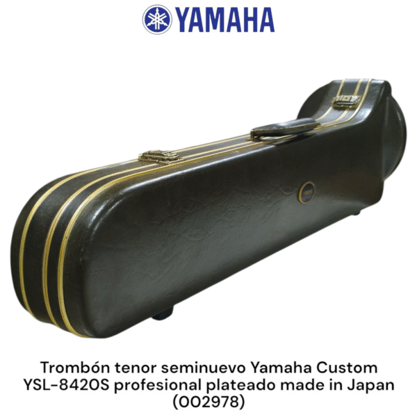 Trombón tenor seminuevo Yamaha YSL-8420S profesional plateado made in Japan - Imagen 20