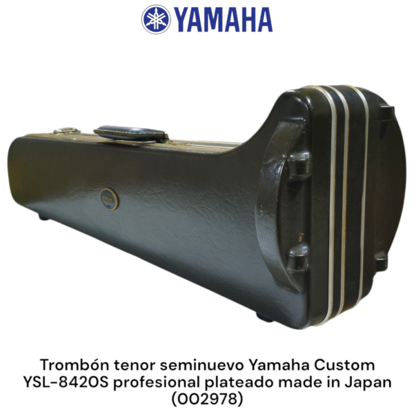 Trombón tenor seminuevo Yamaha YSL-8420S profesional plateado made in Japan - Imagen 4