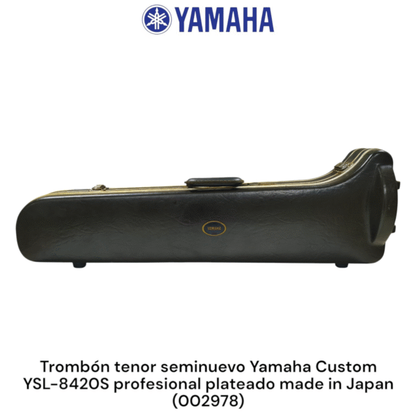 Trombón tenor seminuevo Yamaha YSL-8420S profesional plateado made in Japan - Imagen 8